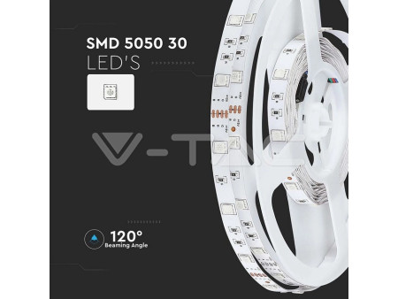 SKU 212350 V-TAC Kit Strip LED SMD5050 30 LED/m RGB IP20 (212124+3238+3625)