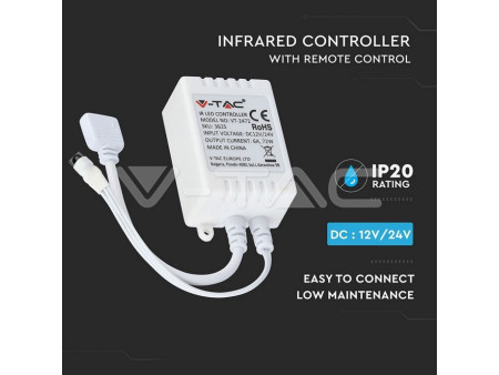 SKU 212354 VT-5050-60 V-TAC Kit Strip LED SMD5050 7W/m 60 LED/m RGB IP65 (2155+3008+3304)