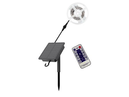 SKU 23044 V-TAC Kit Strip LED SMD2835 con Pannello Solare 1.2W/m 3000K IP67