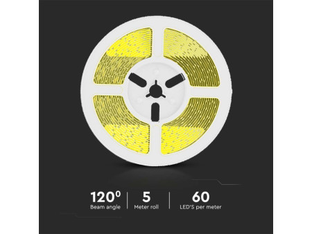 SKU 23044 V-TAC Kit Strip LED SMD2835 con Pannello Solare 1.2W/m 3000K IP67