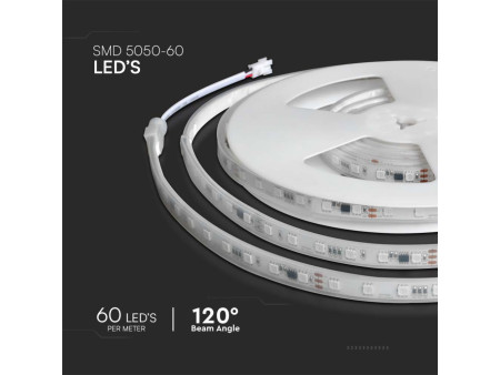SKU 23146 Confronta V-TAC Kit Strip LED Magic SMD5050 13W/m 60 LED/m RGB 5m Compatibile Magic Home Pro Telecomando IP65
