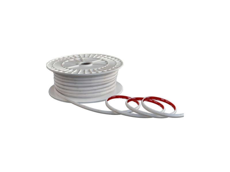 SKU 23721 VT-2025-286-50M V-TAC Strip LED 220V SMD2025 12.5W/m 50m 286 LED/m effetto COB con Spina 3000K IP65 10mm