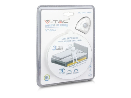 SKU 2549 VT-8067 V-TAC Kit Strip LED Luce Scendiletto Singolo 1,2m Strip 30 LED/m 2,8W 12V 4000K Dimmerabile