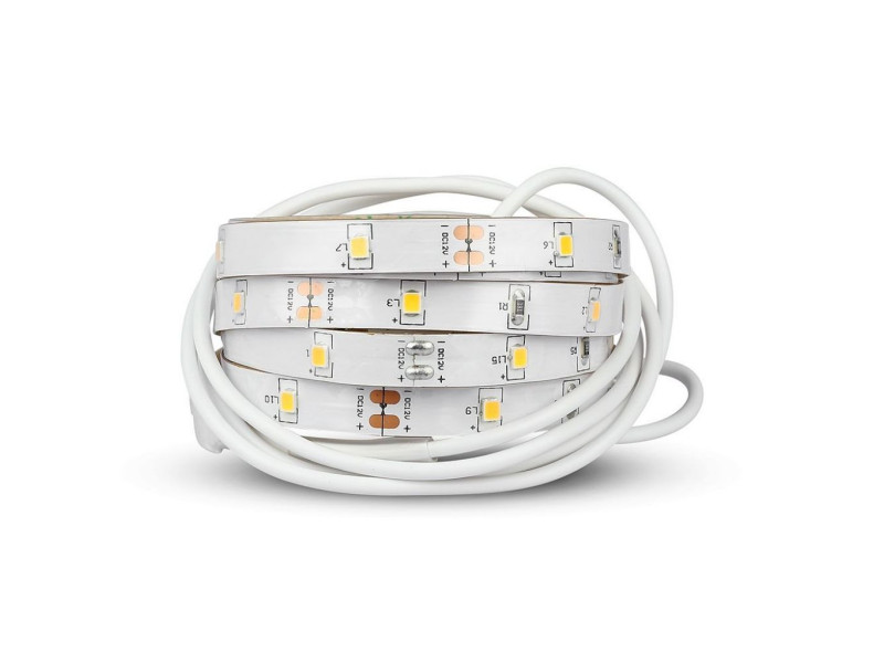SKU 2550 VT-8068 V-TAC Kit Strip LED Luce Scendiletto Doppio 2*1,2m Strip 30 LED/m 2,8W 12V 3000K Dimmerabile