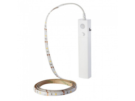 SKU 2574 VT-8082 V-TAC Strip LED SMD2835 2,4W 1m 30 LED/m 6V a Batteria con Sensore di movimento 4000K IP65