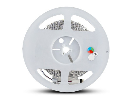 SKU 2584 VT-5050 60 V-TAC Kit per Strip LED SMD5050 10W/m 60 LED/m RGB e Bianco 12V con Controllo Wifi per Google Home e Alexa