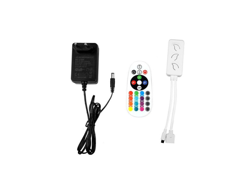 SKU 2628 VT-5050-54-EU V-TAC Kit Strip LED SMD5050 4W/m 54LED/m RGB e 3in1 5 metri 12V Wifi Google Home e Alexa Dimmerabile IP65