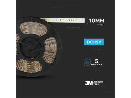SKU 2628 VT-5050-54-EU V-TAC Kit Strip LED SMD5050 4W/m 54LED/m RGB e 3in1 5 metri 12V Wifi Google Home e Alexa Dimmerabile IP65