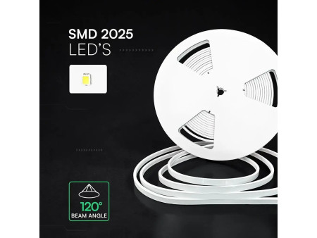 SKU 24322 VT-564 V-TAC Strip LED Neon Flex 9W/m 288 LED/m Bobina 10m 24V 6500K IP65