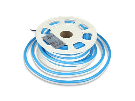 SKU 2515 VT-555B V-TAC Strip LED Neon Flex 8W/m 120 LED/m Bobina 10m 24V Blu IP65