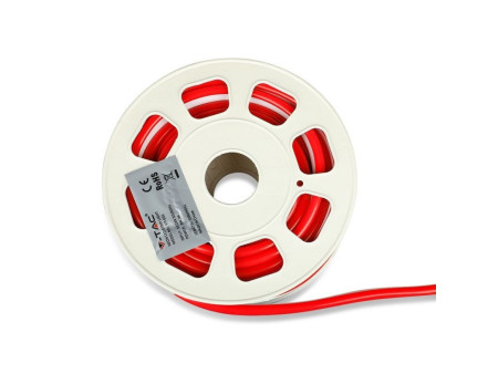 SKU 2516 VT-555R V-TAC Strip LED Neon Flex 8W/m 120 LED/m Bobina 10m 24V Rosso IP65