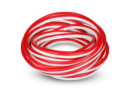 SKU 2516 VT-555R V-TAC Strip LED Neon Flex 8W/m 120 LED/m Bobina 10m 24V Rosso IP65