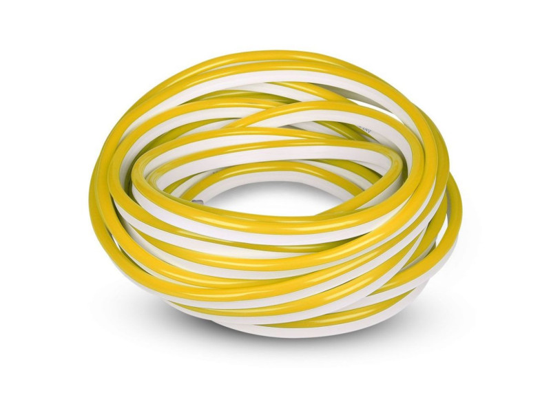 SKU 2518 VT-555Y V-TAC Strip LED Neon Flex 8W/m 120 LED/m Bobina 10m 24V Giallo IP65