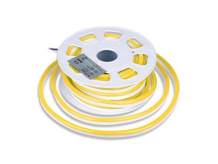 SKU 2518 VT-555Y V-TAC Strip LED Neon Flex 8W/m 120 LED/m Bobina 10m 24V Giallo IP65