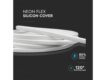 SKU 2620 VT-560 V-TAC Strip LED Neon Flex 8Wm 238 LEDm Bobina 5m 24V 4000K CRI90 IP65