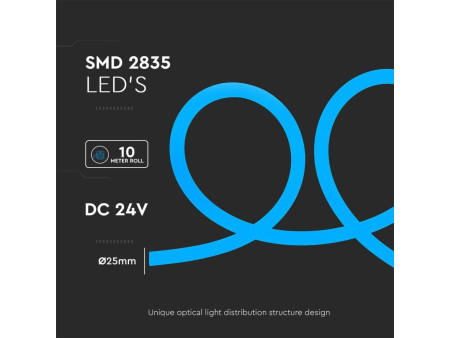 SKU 6872 VT-551 V-TAC Strip LED Neon Flex 12W/m Bobina 10m 24V Blu
