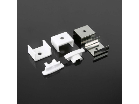 SKU 10320 VT-8156 V-TAC Profilo Lineare Incasso per Strip LED fino a 12.4mm, Alluminio Silver Copertura Opaca 2000x23.6x6.9mm