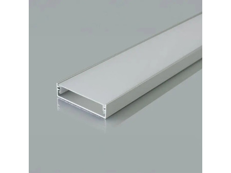 SKU 24100 VT-71001 V-TAC Profilo Lineare Strip LED fino 38.2mm, Alluminio Silver Copertura Opaca 2000x39.8x10mm