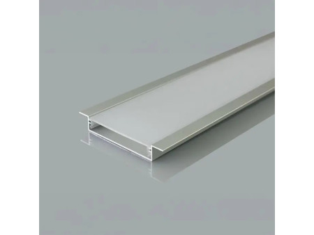 SKU 24103 VT-71004 V-TAC Profilo Lineare Incasso Strip LED fino a 48.2mm, Alluminio Silver Copertura Opaca 2000x65x9.8mm
