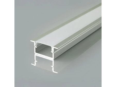 SKU 24106 VT-71007 V-TAC Profilo Lineare Incasso Strip LED fino a 15.6mm, Alluminio Silver Copertura Opaca 2000x24x10mm