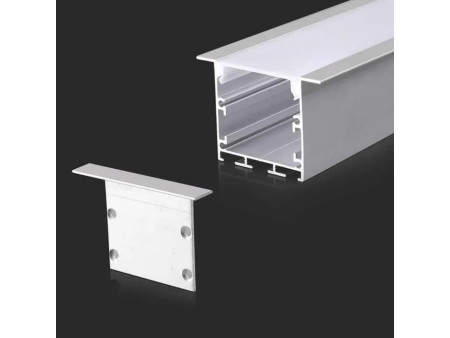 SKU 2871 VT-8126 V-TAC Profilo Lineare Incasso/Plafone per Strip LED fino a 32mm, Alluminio Bianco Copertura Opaca 2000x50x35mm