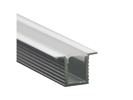 SKU 2904 VT-8137 V-TAC Profilo Lineare da Incasso per Strip LED fino a 7mm, Alluminio Silver con Copertura Opaca 2000x12.4x9mm