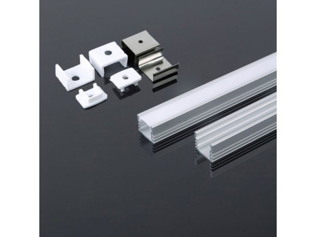 SKU 3358 VT-8116 V-TAC Profilo Lineare Strip LED fino 12.4mm, Alluminio Silver Copertura Opaca 2000x17.4x12.1mm