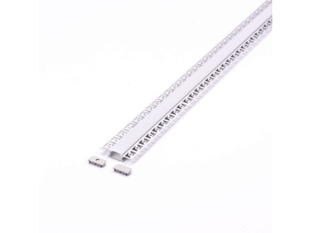 SKU 3359 VT-8101 V-TAC Profilo Lineare Incasso Cartongesso Strip LED 20.7mm, Alluminio Silver Copertura Opaca 2000x61.5x14mm
