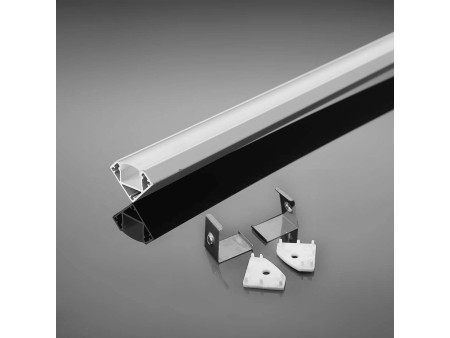 SKU 3364 VT-8114W V-TAC Profilo Angolare Strip LED fino a 12.1mm, Alluminio Bianco Copertura Opaca 2000x19x19mm