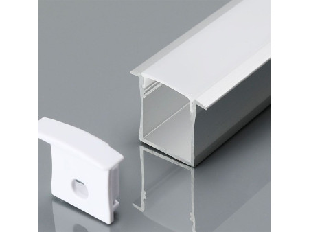SKU 3372 VT-8119 V-TAC Profilo Lineare Incasso Strip LED fino a 20.5mm, Alluminio Silver Copertura Opaca 2000x30x20.5mm