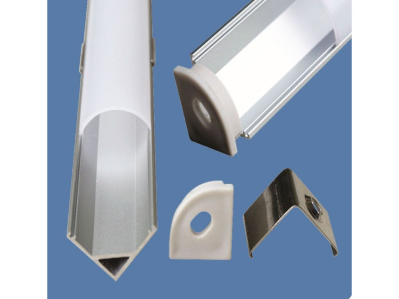 SKU 9947 VT-7109 V-TAC Profilo in Alluminio per Strip LED Copertura Bianca Larghezza Interna:10,33mm Lunghezza:1m Angolare