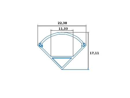 SKU 9947 VT-7109 V-TAC Profilo in Alluminio per Strip LED Copertura Bianca Larghezza Interna:10,33mm Lunghezza:1m Angolare