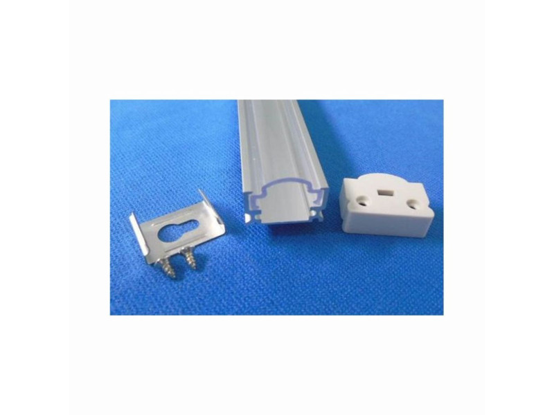 SKU 9983 VT-7102 V-TAC Profilo in Alluminio per Strip LED (Max l: 9mm) Copertura Tonda Trasparente 1000 x 16,9 x 12,48mm