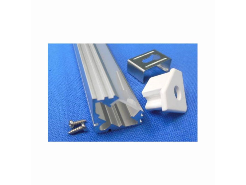 SKU 9987 VT-7104 V-TAC Profilo in Alluminio per Strip LED Copertura Opaca Larghezza Interna:11mm Lunghezza:1m Angolare