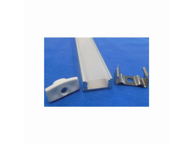 SKU 9992 VT-7106 V-TAC Profilo in Alluminio per Strip LED Copertura Bianca Larghezza Interna:12mm Lunghezza:1mt