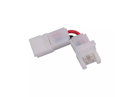 SKU 2658 V-TAC Connettore Angolare Clip 2 Pin a L per Strip LED Monocolore 8mm