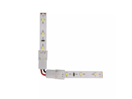 SKU 2658 V-TAC Connettore Angolare Clip 2 Pin a L per Strip LED Monocolore 8mm