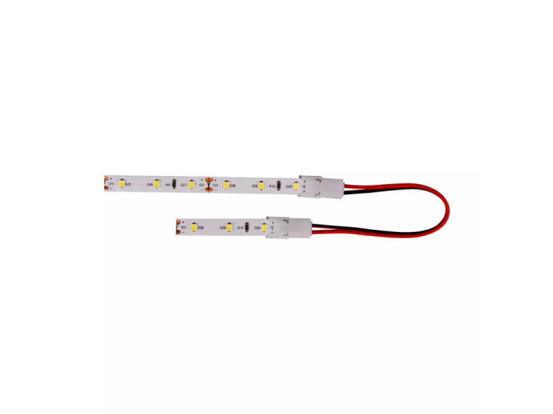 SKU 2661 V-TAC Connettore Flessibile Clip 2 Pin per Strip LED Monocolore 10mm Cavo 130mm