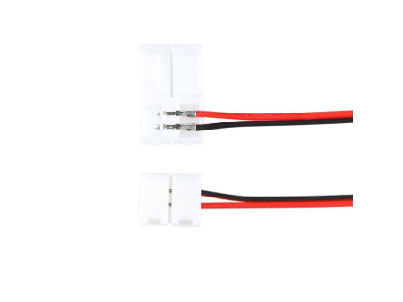 SKU 3500 V-TAC Connettore Flessibile Clip 2 Pin per Strip LED Monocolore 3528 8mm Cavo 130mm