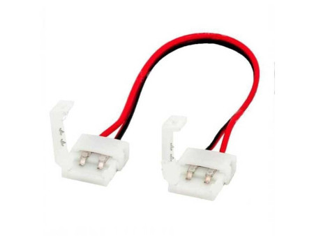 SKU 3500 V-TAC Connettore Flessibile Clip 2 Pin per Strip LED Monocolore 3528 8mm Cavo 130mm