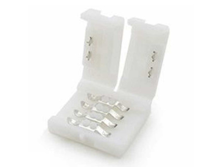 SKU 3505 V-TAC Connettore Consecutivo Clip 4 Pin per Strip LED SMD 5050 RGB 10mm