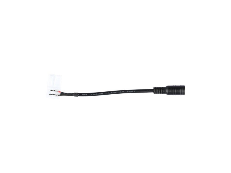 SKU 3507 V-TAC Connettore Flessibile Clip 2 Pin e Jack per Strip LED SMD 3528 8mm Cavo 150mm