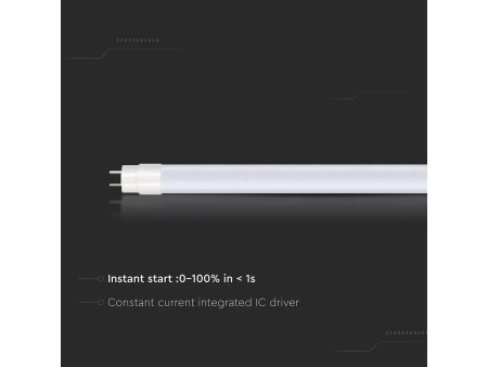 SKU 216265 VT-1577-N V-TAC Tubo LED T8 20W G13 150cm in Nanoplastica Non Rotabile 3000K