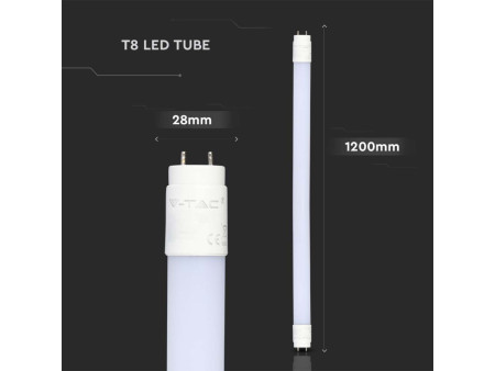 SKU 216478 VT-1612 V-TAC Tubo LED T8 12W G13 120cm 160LM/W in Nanoplastica 4000K