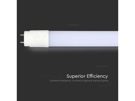 SKU 21655 VT-121 V-TAC PRO Tubo LED Chip Samsung T8 18W 100LM/W G13 120cm in Nanoplastica Ruotabile 6500K