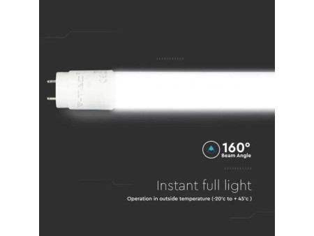 SKU 21675 VT-152 V-TAC PRO Tubo LED Chip Samsung T8 24W 125LM/W G13 150cm in Nanoplastica 6500K