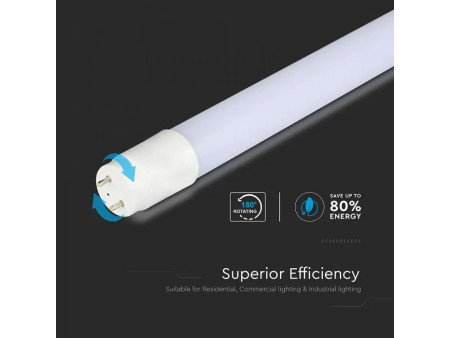 SKU 23871 VT-062 V-TAC Tubo LED T8 7.5W 125LM/W G13 60cm incluso Starter Ruotabile 4000K