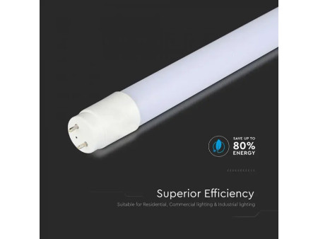 SKU 23876 VT-152 V-TAC Tubo LED T8 24W 125LM/W G13 150cm incluso Starter 6500K