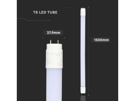 SKU 6265 VT-1577SMD V-TAC Tubo LED T8 22W G13 150cm in Nanoplastica 3000K