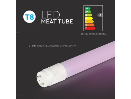 SKU 6323 VT-1228 V-TAC Tubo LED T8 18W G13 120cm per Macellerie